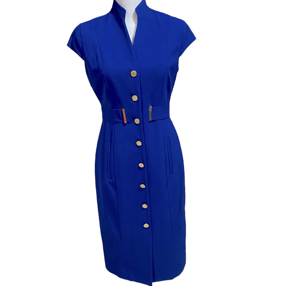 Calvin Klein Blue Button-Down Dress